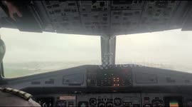 Atr72 cockpit landing into liverpool