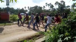 Flying duck race in Indonesia reaches its final