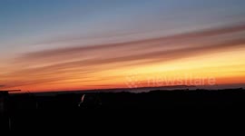Bromide sunset over Tintagel in North Cornwall  December 1st