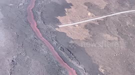 Lava covered streets | Mauna Loa Volcano Big Island Lava Flow & most active fissures on Hawaii island | Helicopter Footage of Fissure 3