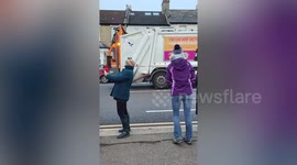 Teachers strike outside sixth form college in East London