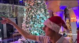 Blenheim Palace Christmas Decorations within the large house Palace Rooms