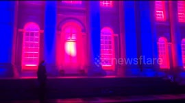 Blenheim palace Christmas Lights look outstanding as they light up the huge building and gardens