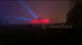 Blenheim palace lights up with festive music and lots of shining decorations