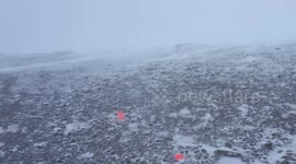 Very Windy, snowy and cold top of Pen Y Fan Wales
