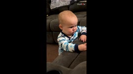 Baby boy goes Full Hulk while trying to 'release wind'