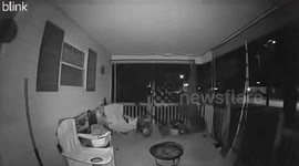 Meteor Fireball in  Blanchester Ohio sky 12/3/22 caught on Amazon blink doorbell camera at midnight.