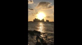 Capturing the sunset with Bahamar Hotel
