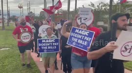 Disney World cast members stage protest over pay