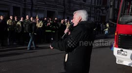 Fire Brigade Union Rally London ahead of strike ballot John McDonnell.MP