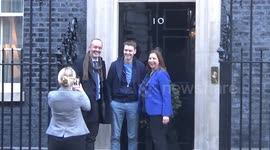 Tony Blair's son Euan spotted leaving Downing Street