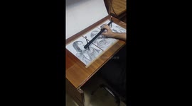 Incredible talent! Artist simultaneously draws 3 sketches at same time