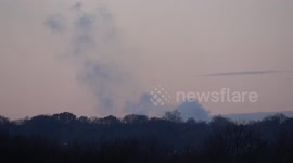 Smoke from a fire over North London. The Exact location of the fire is currently unknown