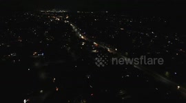 Drone footage shot above thatcham bath road