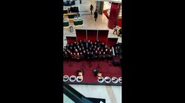 young primary school students singing christmas songs