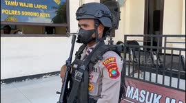 Tightened security at police stations after suicide bombing in Bandung, Indonesia
