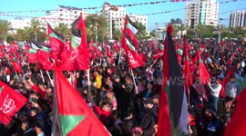 Palestinians join festival marking 55th anniversary of Popular Front in Gaza
