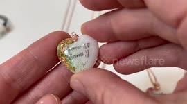 Couple turn breastmilk and placenta into jewellery as keepsake for parents for £192 a pop