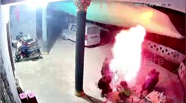 Terror for family of seven as firepit EXPLODES as they gather round it