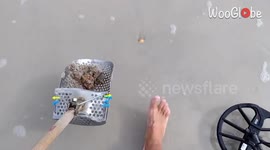 Metal detecting expert SHOOK by silent plane crashing a FEW METERS away from him