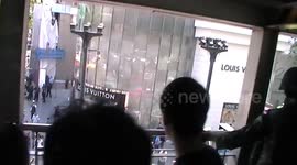 Scuffles in Bangkok on the first day of the 2014 coup after military arrest a protester