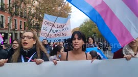 United demonstration against cuts to transsexual law in Madrid on 10th December, 2022.