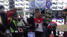 'Boycott Puma' protesters occupy Sports Direct and get arrested for assaulting security guard