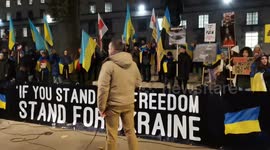 Ukraine remains strong and struggle against cold Winter, London, UK.