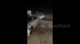 Large-sized hail pummels Balko, US, amid tornado-warned storms