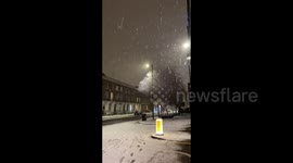 Snowfall in Сhristmas London, UK