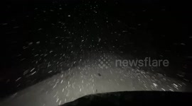 'Where is the freaking road?' man says while driving through massive snowstorm in Minnesota, US