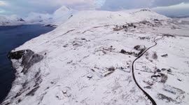 Drone camera captures fresh snow on the scenic Isle of Skye 2