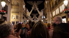 City of Malaga Lights Up For Christmas in Spain