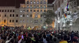 Protesters occupy Lima’s central Plaza San Martín to protest against President Castillo’s removal