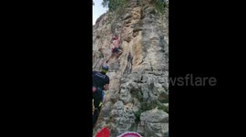 Climber Break Holds Takes A Huge Fall And Almost Hit The Ground! New! Dec 22! Accident Fail