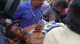 Man trapped for days between rocks in a forest in southern India is rescued