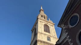 Attractive Men singing outside Mary Le Bow
