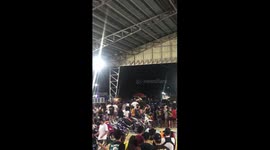 The motor show event in the Philippines has been disturbed by group of people.