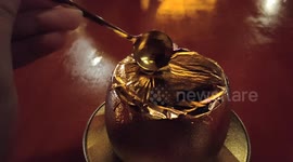 Gold melts into your latte at this cafe in Malaysia