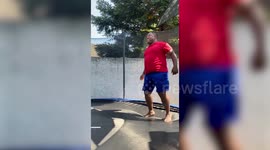 Man snapped both legs whilst bouncing on a trampoline and had to undergo three rounds of surgery to walk again