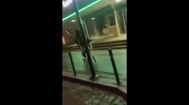 Tried to drift with a shopping cart but hit something in the ground and fell