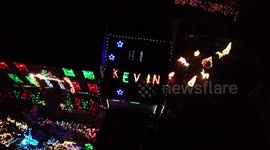 Man spells out 'Kevin' in Christmas lights for 20 YEARS - in honour of his neighbour who lost their battle with cancer