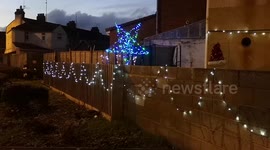 The people of Swindon celebrate with an amazing display of Christmas lights on people's homes new the Town Center