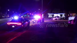 Suspect Loses Control During High Speed Pursuit and Rolls Several Times, Two Taken Into Custody