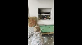 Mini snooker player Freddie pots a beauty then claims the second pot isn't a foul