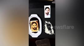 Chinese artist carves football star Lionel Messi’s profile into tofu