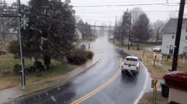 Burst of Heavy Snow and Wind Chill Advisory In Greensboro, Maryland - December 23rd, 2022