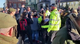 Clashes break out at the Waveney Harriers Boxing Day hunt meet in Suffolk