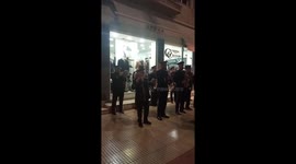 Christmas in Athens, Greece, orchestra playing in the street