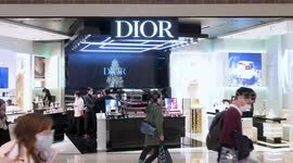 Dior store in a shopping mall in Hong Kong